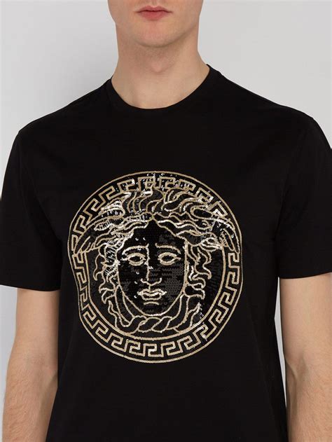 maglietta versace shirt metà medusa|versace medusa shirt men's uk.